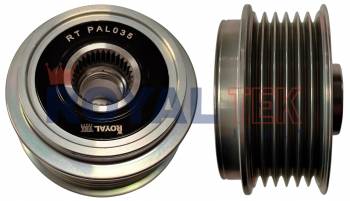 POLEA ALTERNADOR ROYALTEK CHEVROLET ASTRA COMBO CORSA MERIVA HONDA CIVIC / DIAMETRO INTERNO 59.2 / DIAMETRO EXTERNO 64 / ALTURA 39.3 / 6 CANALES --- OEM GD2180891 353281 F240113 1204366 10511026 5454